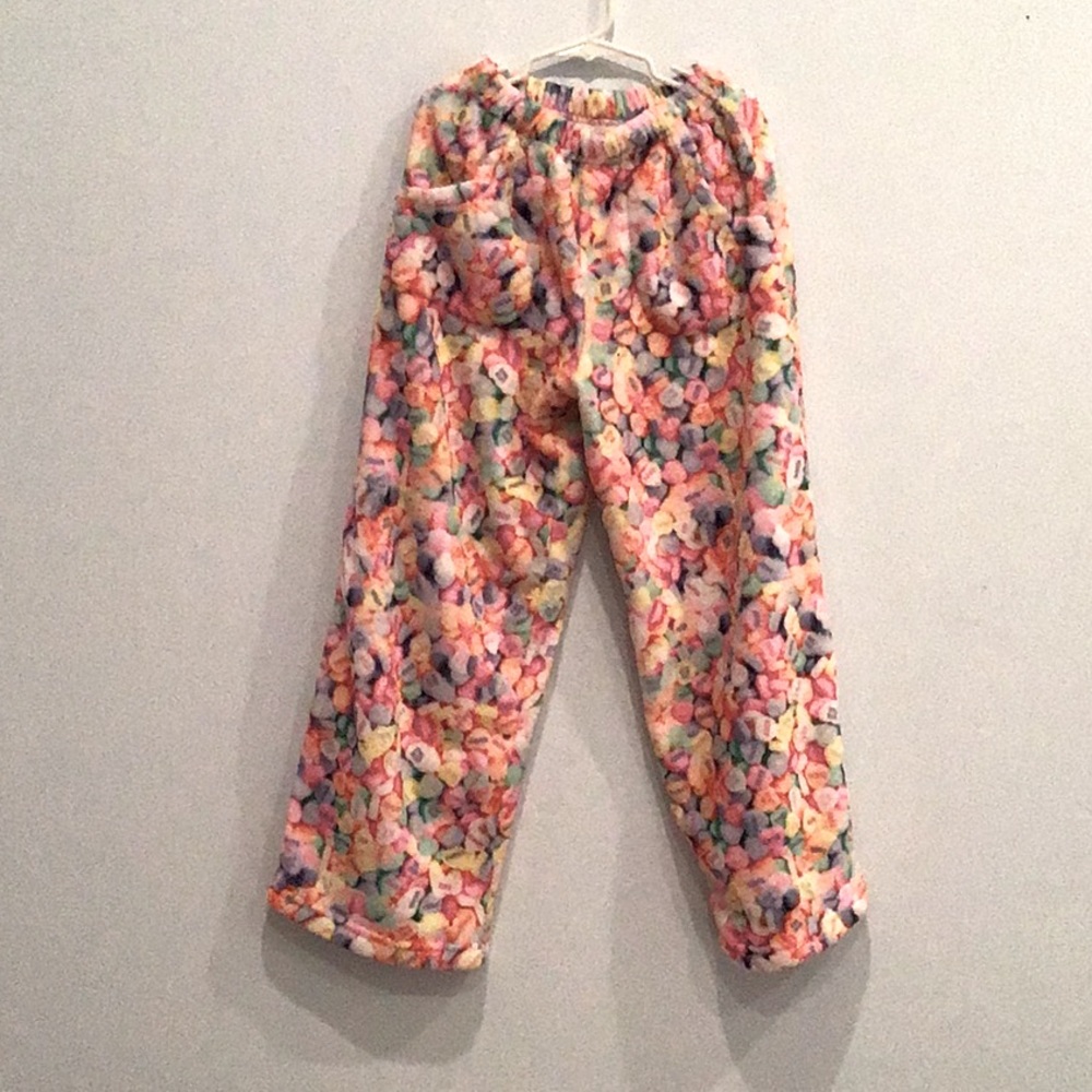 Sweet tart patterned fluffy pajama pants